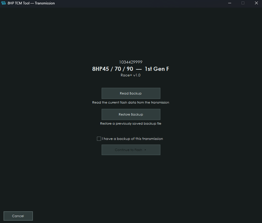 Detected transmission and TCM information